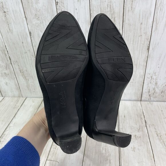 LifeStride Women’s 9.5W Gilmore Black Microsuede Booties Heel Shoes - Picture 10 of 10